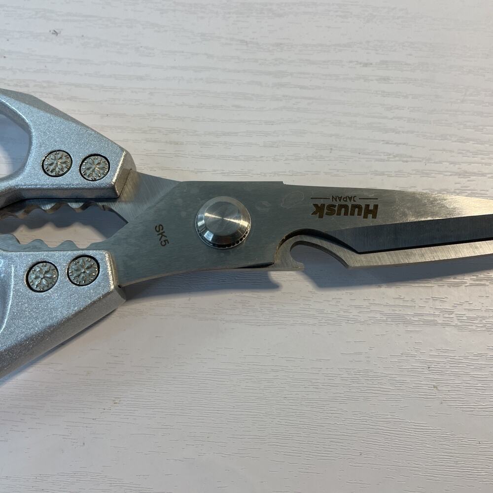 HUUSK JAPAN SK5 9-in Heavy-Duty Stainless Steel Kitchen Scissors-Poultry Shears